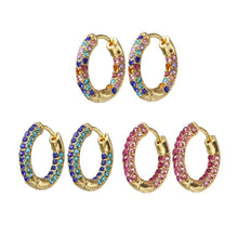 Load image into Gallery viewer, Zircon Huggies Hoops Earrings for Women