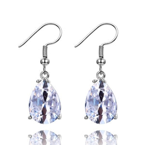 925 Sterling Silver Mystery Rainbow Crystal Earrings