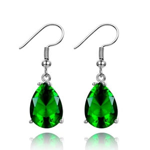 925 Sterling Silver Mystery Rainbow Crystal Earrings