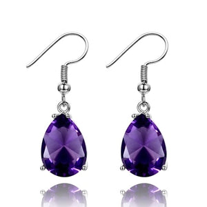 925 Sterling Silver Mystery Rainbow Crystal Earrings