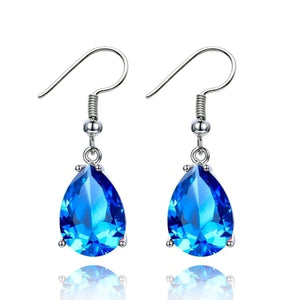 925 Sterling Silver Mystery Rainbow Crystal Earrings